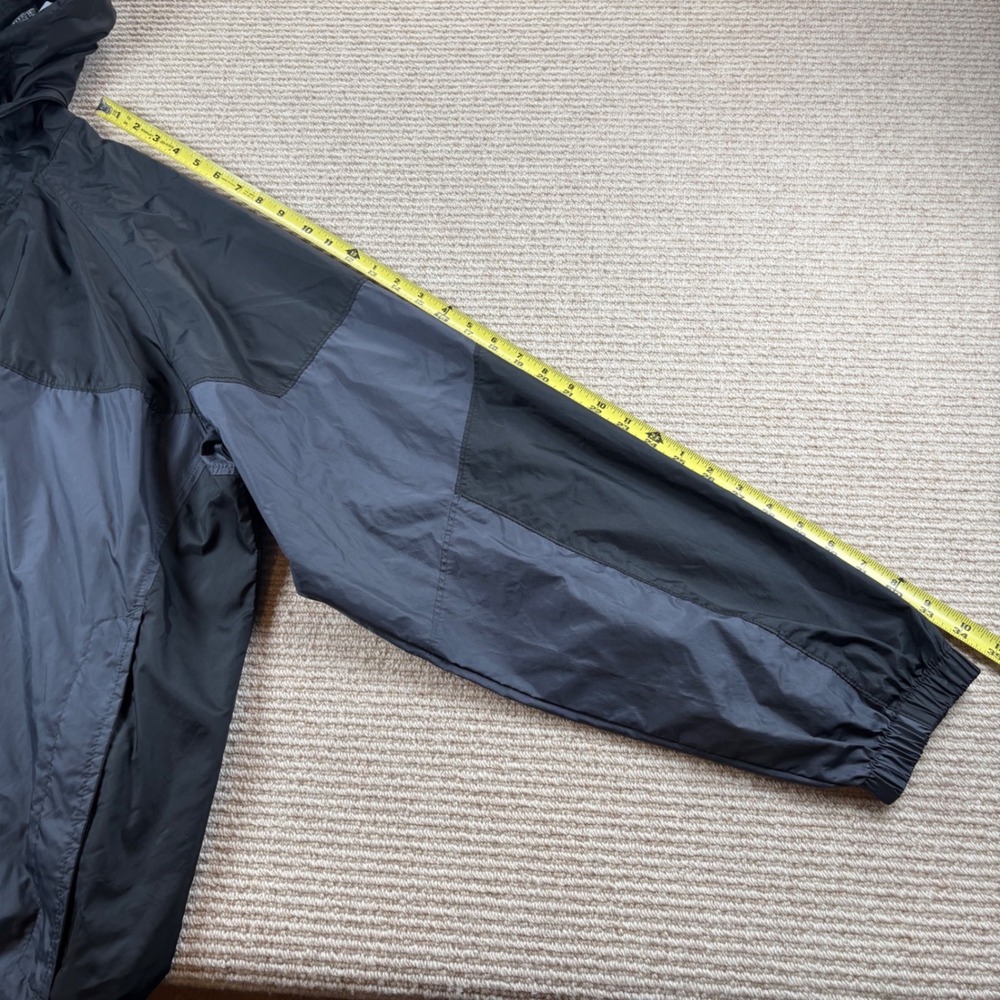 Columbia Windbreaker Mens XXL Rain Jacket Black Gray Packable Gorpcore Hiking - Picture 13 of 15